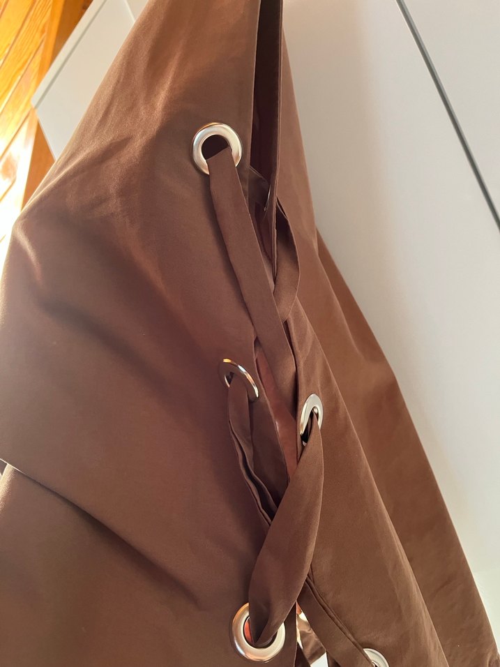 Fahhar kuşgözü baglamalı Kahverengi süveter - Görsel 4