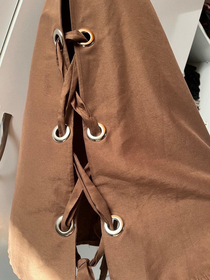 Fahhar kuşgözü baglamalı Kahverengi süveter - Görsel 3