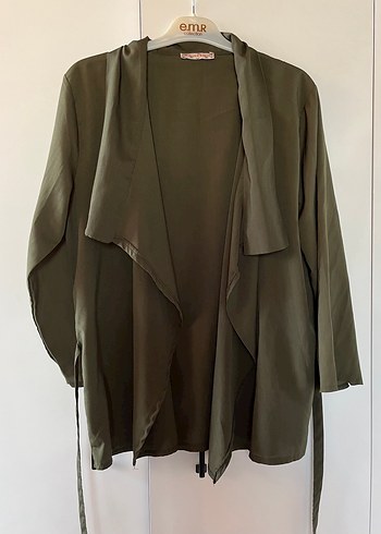 Koyu Haki Kimono Gömlek - Görsel 3