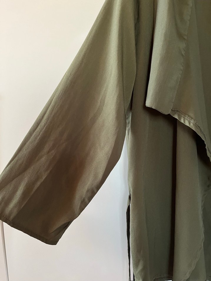 Koyu Haki Kimono Gömlek - Görsel 5