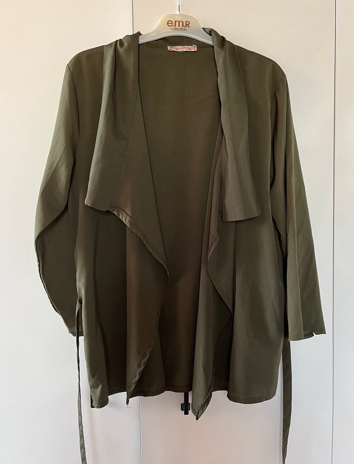 Koyu Haki Kimono Gömlek - Görsel 3