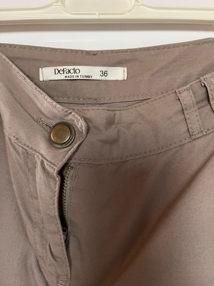 Bej Midi Kadın Kot Etek - Görsel 4