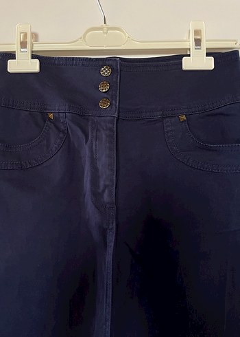 Lacivert Kadın Uzun Kot Etek - Görsel 2