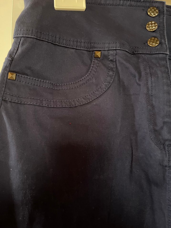 Lacivert Kadın Uzun Kot Etek - Görsel 3