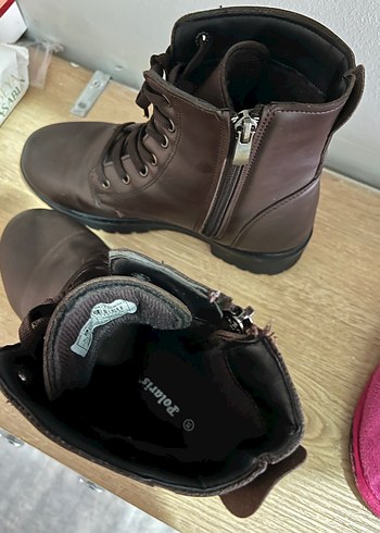 Polaris Kahverengi Deri Biker Bot - Görsel 3