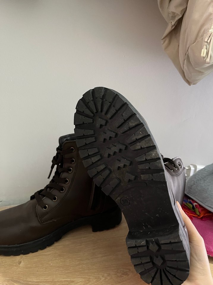 Polaris Kahverengi Deri Biker Bot - Görsel 4