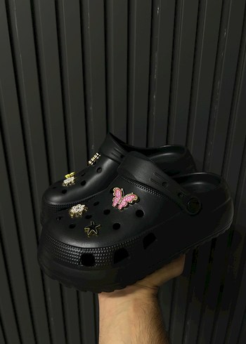 CROCS TERLİK 36 NUMARAKemerli Siyah Platform Topuklu