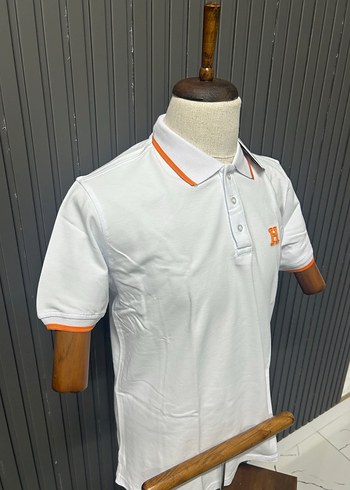 Hermes HERMES Erkek Beyaz Polo Yaka Kısa Kollu Tişört XXL BEDEN