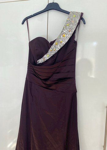 Drapeli Uzun Abiye Elbise - Görsel 3