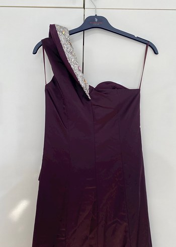 Drapeli Uzun Abiye Elbise - Görsel 4