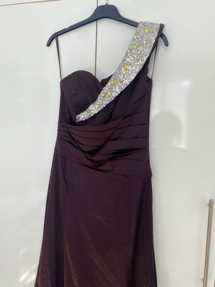 Drapeli Uzun Abiye Elbise - Görsel 3