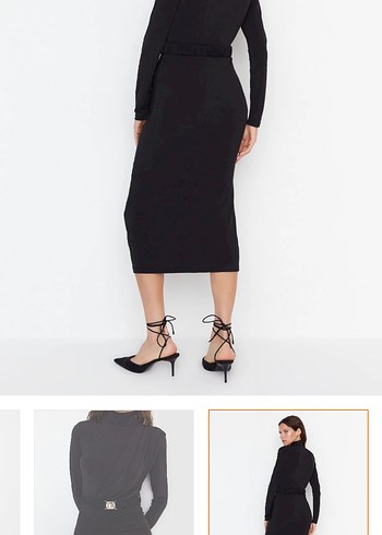 Trendyolmilla Büzgülü Elbise - Görsel 3