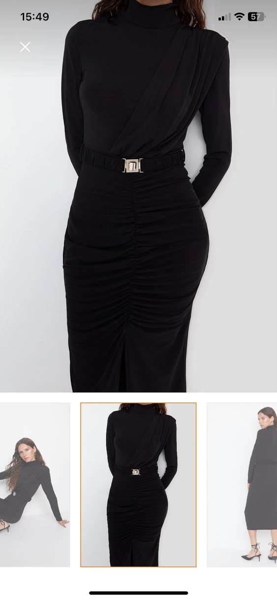 Trendyolmilla Büzgülü Elbise - Görsel 2