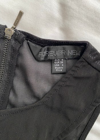 Siyah Mini Elbise - Görsel 4