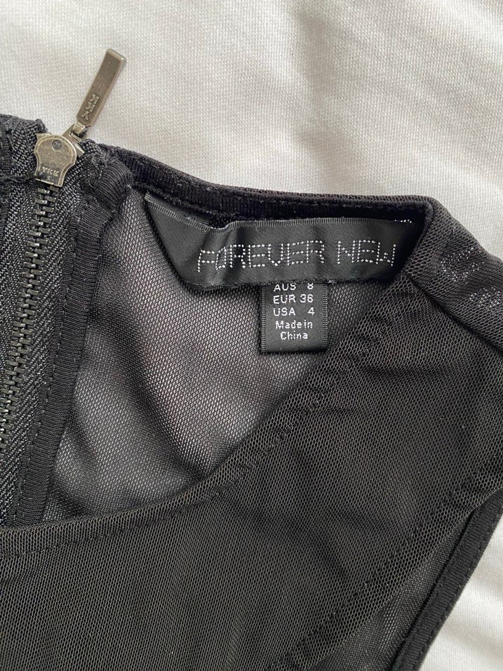 Siyah Mini Elbise - Görsel 4