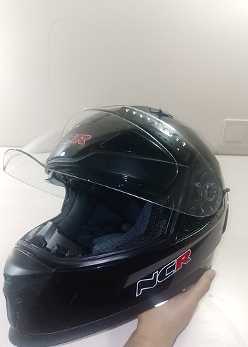 Kilitli Siyah Biker Motosiklet Kaskı - Görsel 7