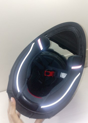 Kilitli Siyah Biker Motosiklet Kaskı - Görsel 6