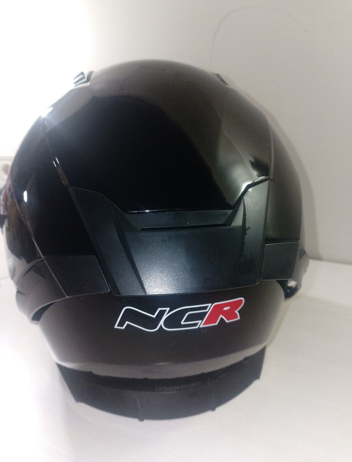 Kilitli Siyah Biker Motosiklet Kaskı - Görsel 4