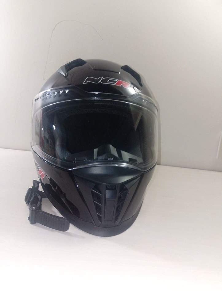 Kilitli Siyah Biker Motosiklet Kaskı - Görsel 2