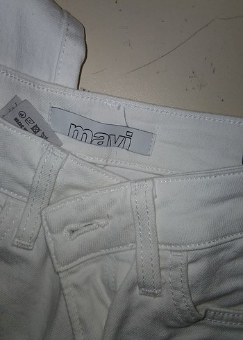 m Beden beyaz Renk Beyaz Kadın Midi Pamuk Kumaş Pantolon