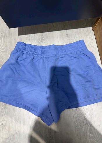 Mavi Pamuklu Mini Şort - Görsel 3