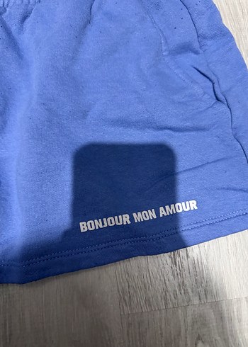 Mavi Pamuklu Mini Şort - Görsel 2