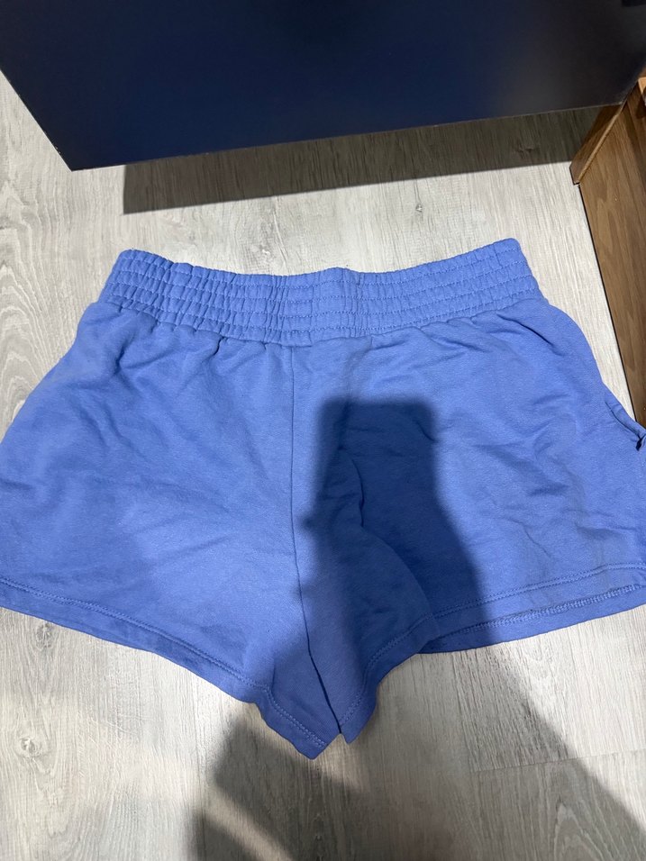 Mavi Pamuklu Mini Şort - Görsel 3