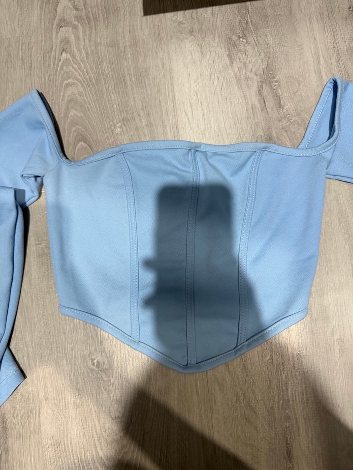 Mavi Mini Straplez Bustiyer - Görsel 3