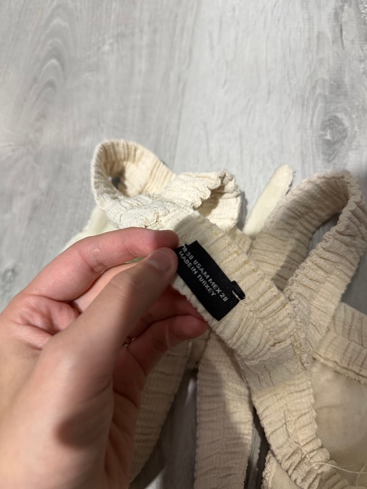 Bohem Tarz Mini Beyaz Örgü Sütyen - Görsel 5