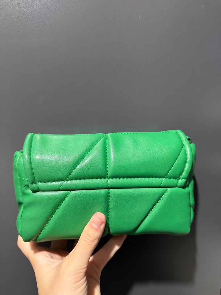 Yeşil Deri Kadın Çanta Fermuarlı - Görsel 5