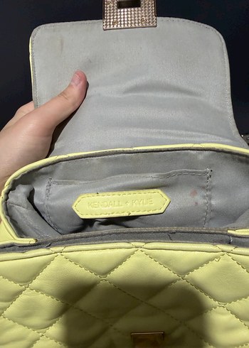 Bej Zincir Detaylı Deri Kadın Çanta - Görsel 3