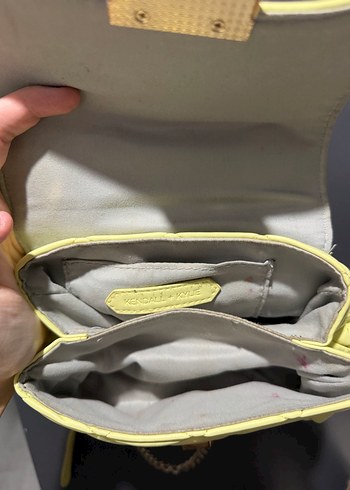 Bej Zincir Detaylı Deri Kadın Çanta - Görsel 4