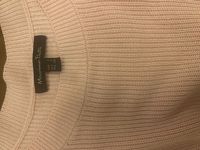 m Beden Massimo Dutti Pudra pembe triko tunik M