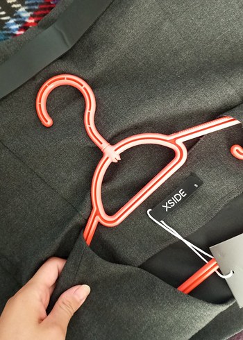 Gri Kadın Tokalı Kemerli elbise - Görsel 2