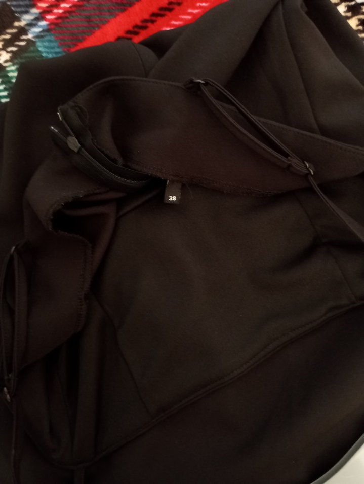 Siyah Drapeli Straplez Midi Elbise - Görsel 2