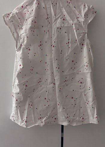 Kız Çocuk Beyaz Baskılı Kolsuz Gömlek - Görsel 2