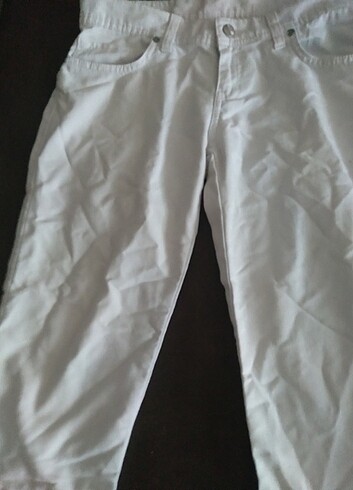 38 Beden beyaz Renk Düşük bel bermuda pantalon 