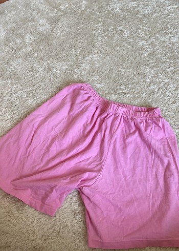 xl Beden Pembe Kolsuz Mini Kadın Pijama Takımı