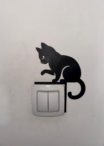 Siyah Uyuyan Kedi Duvar Dekoru - Görsel 2