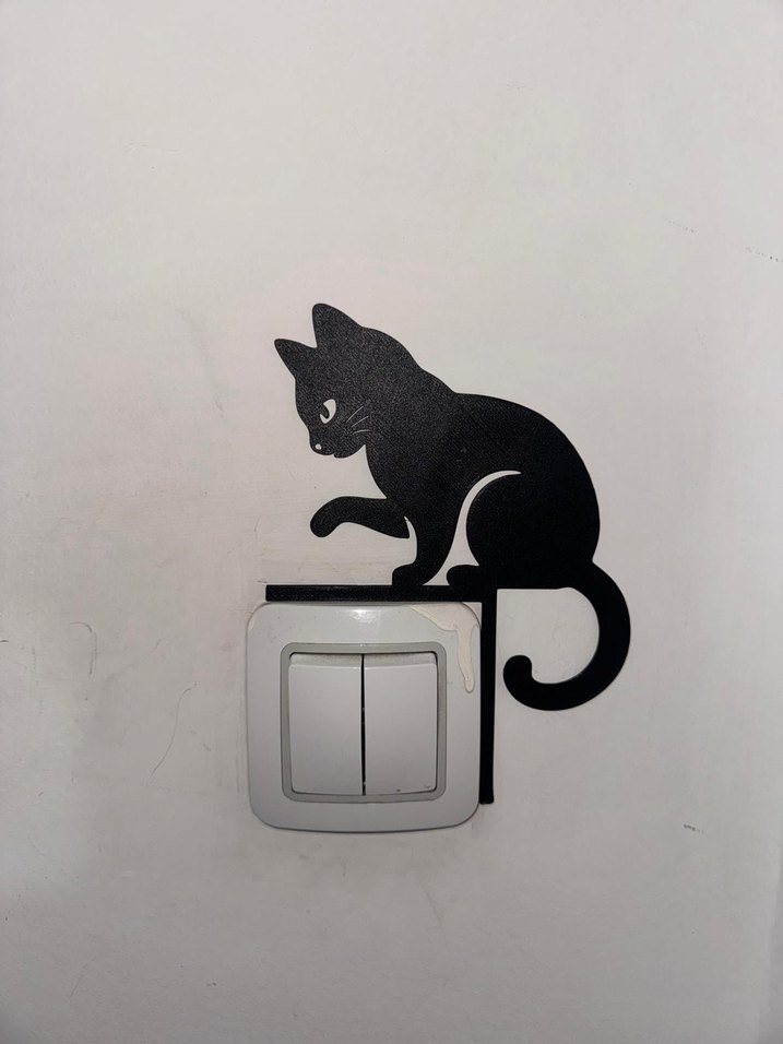 Siyah Uyuyan Kedi Duvar Dekoru - Görsel 2