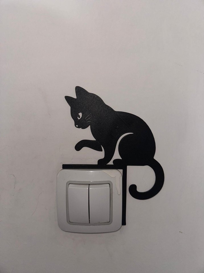 Siyah Uyuyan Kedi Duvar Dekoru - Görsel 4