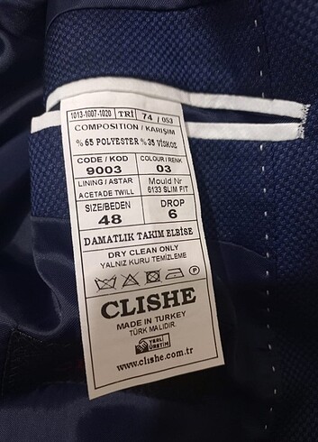 48 Beden lacivert Renk Lacivert damatlık