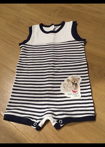 Bebek Erkek Kısa Kollu Pamuklu Tulum - Görsel 3