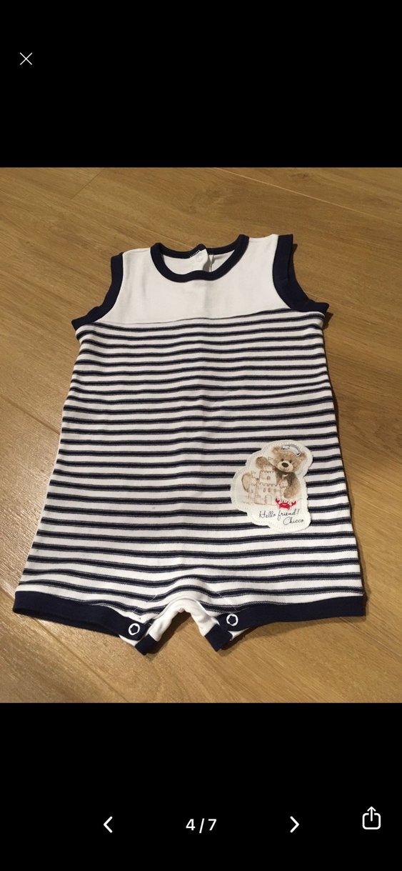 Bebek Erkek Kısa Kollu Pamuklu Tulum - Görsel 3