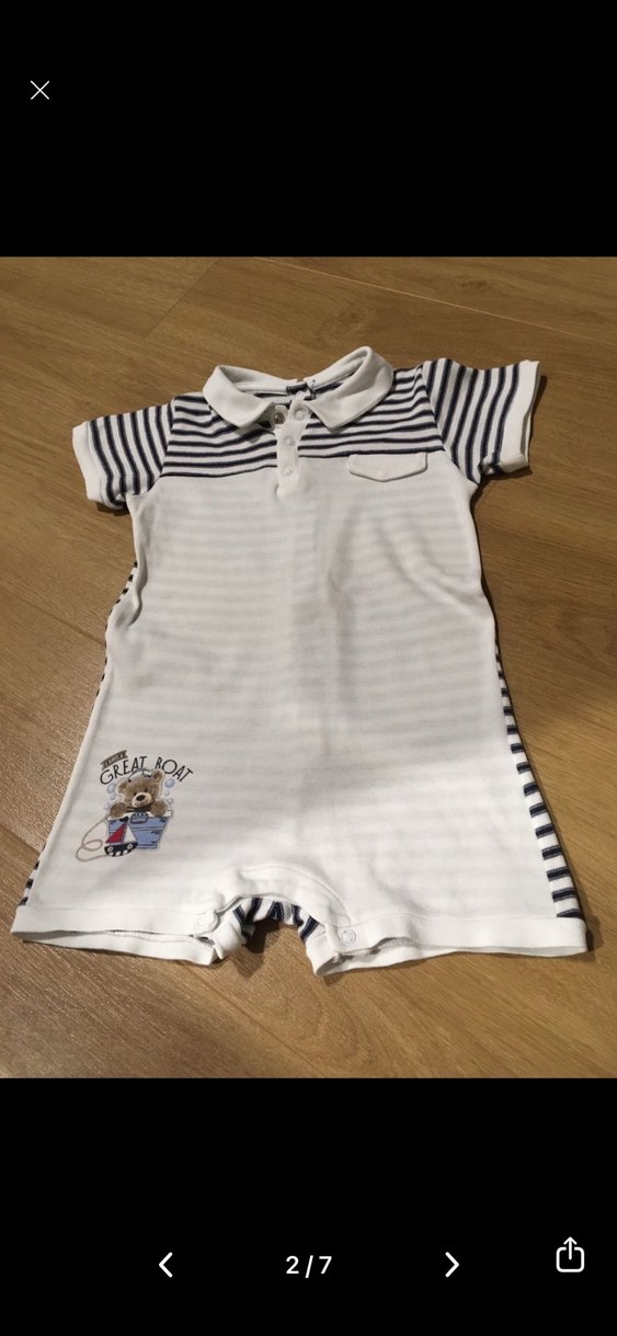 Bebek Erkek Kısa Kollu Pamuklu Tulum - Görsel 2