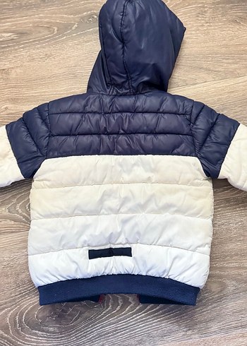 Erkek Çocuk Beyaz-Lacivert Fermuarlı Mont - Görsel 6