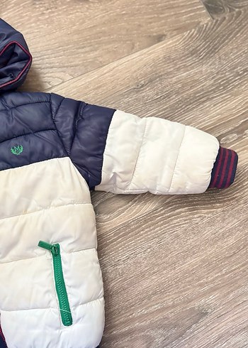Erkek Çocuk Beyaz-Lacivert Fermuarlı Mont - Görsel 5