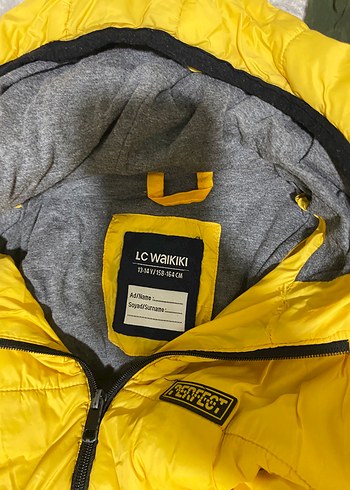 Sarı Kapüşonlu Fermuarlı Kadın Kışlık Mont - Görsel 4