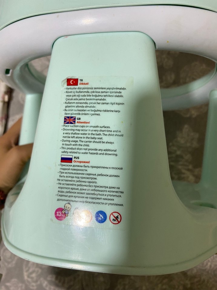 Pastel Mavi Bebek Mama Sandalyesi - Görsel 5