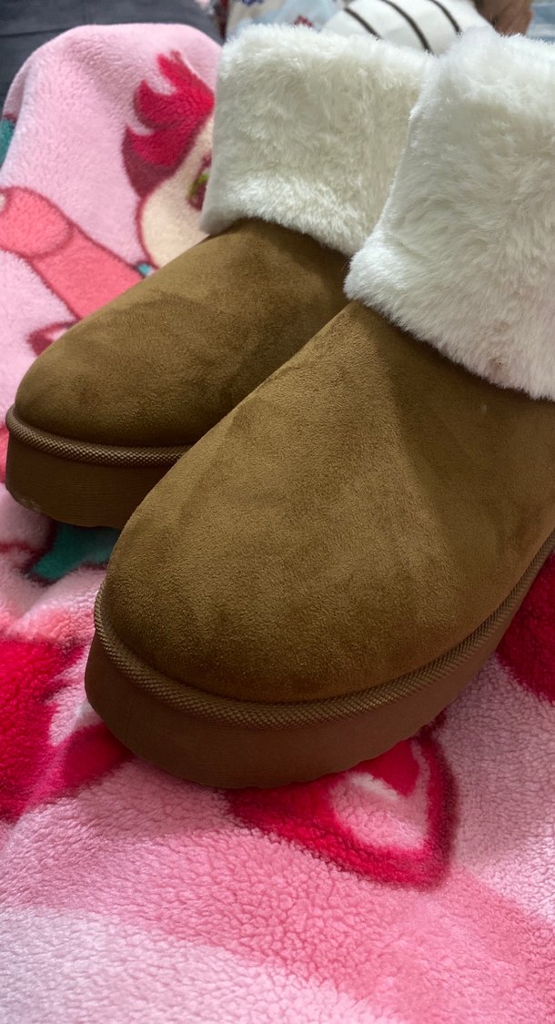 Kahverengi Kürklü Kadın Dolgu Topuk Bot - Görsel 3